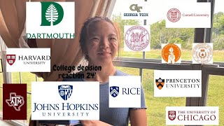 COLLEGE DECISION REACTIONS 2024  ivies and more [upl. by Grantham122]