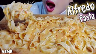 ASMR CREAMY ALFREDO PASTA  EATING CHEESY ALFREDO  ASMR CREAMY CHEESY ALFREDO  ASMR Eater Girl [upl. by Sands654]