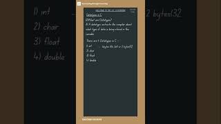 Basic Datatypes in C in 1 minuteshortsprogrammingcodecoding [upl. by Galen]
