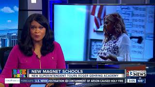 CCSD superintendent tours new magnet school [upl. by Yenttirb]