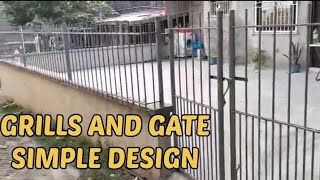 SIMPLENG DESIGN NG GATE AT GRILLS PARA SA BAKOD MAGKANO DIN ANG NAGING PRESYO [upl. by Aleahs]