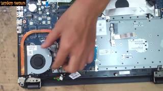 HP 15 AC183TU Disassembly and fan cleaning  laptop repair [upl. by Norud]