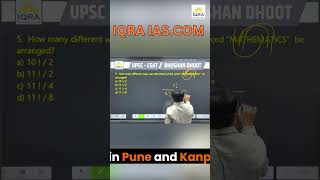 Permutation Combinations and Probability part 2 shorts iqraias upsc [upl. by Ayoj]