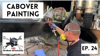 Cabover restoration EP 24 Painting half the frame and the transmission [upl. by Steinberg]