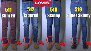 Levis 510 511 512 519 Review amp Comparison  Slim Vs Tapered Vs Skinny Best Jeans Under 50 [upl. by Ki373]