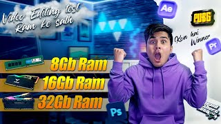 8GB vs 16GB vs 32GB RAM  🔥 Test in Video Editing  How Much RAM Do You Actually Need [upl. by Alyak]