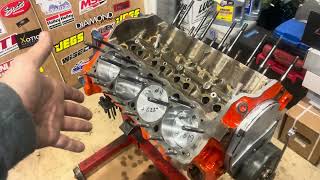 Old nascar engine  race engine secrets exposed and update on the 372ci sbc Ice racing engine build [upl. by Volney]