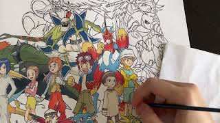 Digimon Adventure 02 Timelapse Speed Painting [upl. by Dibbell]