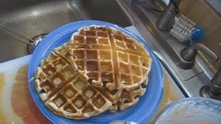 Malted Buttermilk Waffles Great for Sunday Breakfast Noreens Kitchen [upl. by Ekez]