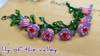 how to make bead bracelet  diy lily of the valley [upl. by Florance51]