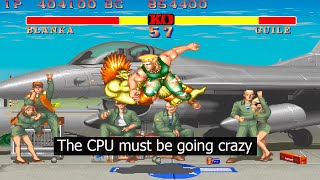 BLANKA The CPU must be going crazy  Street Fighter II The World Warrior  4K 60 FPS [upl. by Malda]