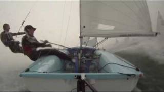 NZL 470 sailing in 25 knots [upl. by Ailes]