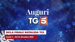 Tg5  Sigla finale natalizia  dal 24 dicembre 2023 [upl. by Lassiter]