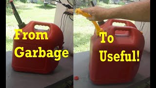 Plastic Gas Can Upgrade From POS to Useful diy upgrade gasoline [upl. by Ahsitauq]