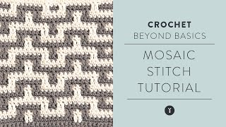 How to Crochet Mosaic Stitch StepbyStep Tutorial [upl. by Aniz]