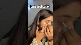 Lens application makeup lens application shorts fashion style trending tutorial viralshort [upl. by Seem857]