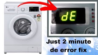 LG washing machine de error Fix [upl. by Annaiv]