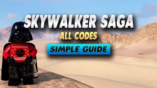 LEGO Star Wars The Skywalker Saga All Secret Codes  Simple Guide [upl. by Adria]