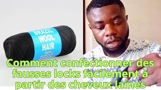 COMMENT CONFECTIONNER DES FAUSSE LOCKS À PARTIR DES CHEVEUX LAINES [upl. by Merrili]