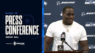 Derick Hall quotWe Locked In On The Job We Had To Doquot  Postgame Press Conference  Week 7 [upl. by Ynned]