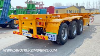 Tri Axle 40ft Container Chassis Zimbabwe [upl. by Porush]