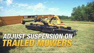 How to set the suspension on large 10series Vermeer trailed mowers [upl. by Gonta]