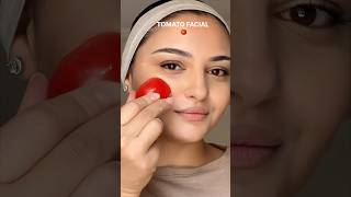 Easy TOMATO FACIAL At Home  Get Fair amp Spotless SkinTry This Tomato Scrub 🍅 facial diy shorts [upl. by Ingrid]