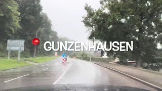 4K  Gunzenhausen  Germany  Rainy drive through a small German town [upl. by Suoiluj79]