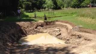 Fishing Pond Expansion Progress  Lining with Clay [upl. by Weathers]