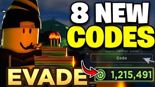 NEW EVADE CODES 2024  ROBLOX EVADE CODES IN AUGUST 2024 [upl. by Ailhat]