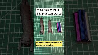 Multi material 3DPrinter purge comparison 3dprinter 3dprinting additivemanufacturing [upl. by Kristie]