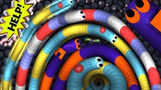 Slitherio  World Biggest Worm Party Ever  Slitherio Epic Moments [upl. by Gorden]