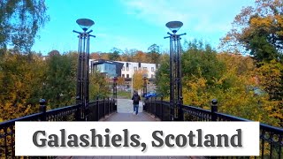 Visit Galashiels Scotland in Fall  4K Walking Tour [upl. by Valenza930]