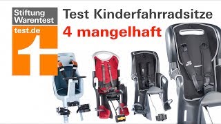 Test Kinderfahrradsitze 2018 Mangelhaft für Römer Jockey amp 2 weitere Fahrradsitze [upl. by Eenet]