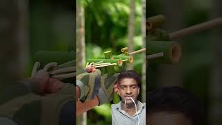 Bamboo 😳😳😲 bamboo bambooshoot bamboohut bamboogun weapons shorts shortsfeed greenscreen [upl. by Rodolphe]