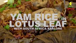 Stay Home Cook Healthy Abalone Yam Rice in Lotus Leaf with New Moon [upl. by Yenttirb]