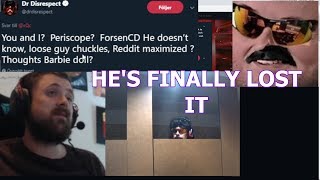 Forsen Reacts to Dr DisRespect LOSING HIS MIND ON TWITTER after a BAN FROM TWITCH [upl. by Andie]