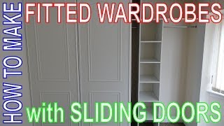 How to make Fitted Wardrobes Easy DIY Install Custom Build Sliding Door Wardrobe [upl. by Ym]