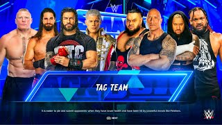 Team Roman Reigns Vs Team Solo Sikoa  Tag Team Elimination Match At SmackDown  WWE 2k24 [upl. by Clausen]