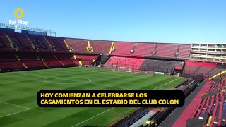 HOY COMIENZAN A CELEBRARSE LOS CASAMIENTOS EN EL ESTADIO DEL CLUB COLÓN [upl. by Hibbert]