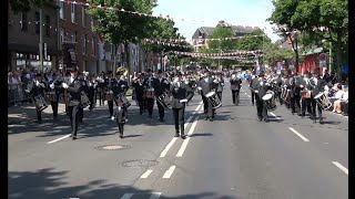 Schützenfest am 28 05 2023 Der Schützenkönig wird musikalisch zur Tribüne begleitet [upl. by Levana]