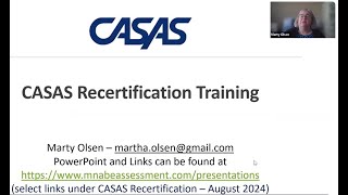 CASAS Recertification [upl. by Yesnnyl]