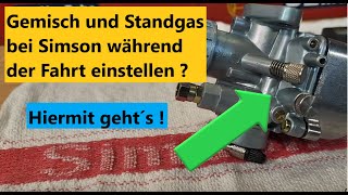 Simson Vergaser beim fahren einstellen  Hiermit geht es [upl. by Sutherland]