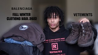 INSANE Mens Clothing Haul  New Pickups FALL WINTER 2022 Balenciaga Vetements Number Nine etc [upl. by Trebeh]