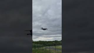 2 A400 M Landing in Wunstorf Air Base fliegerhorst luftwaffe spotting landung aviation [upl. by Joye]