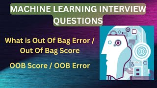 Out of Bag errorOut of Bag score OOB Error OOB Score OOB ScoreError in Random Forest algorithm [upl. by Aksoyn]