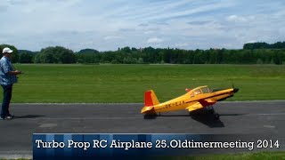 25Oldtimertreffen RC TurboProp Airplane PZL 106 Kruk to spray fields [upl. by Haodnanehs]