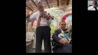 Rabb Matityahu Glazerson Plays with his son Yaakov Baruch Klezmer song in the Sukkah [upl. by Anaujahs]