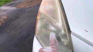 Headlight restoration using RestoWipe on 2012 Nissan Rogue video 2 results [upl. by Abdella]