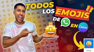 😱 Encuentra y PERSONALIZA los EMOJIS de WhatsApp en CANVA TIPS DE CANVA [upl. by Tihw]